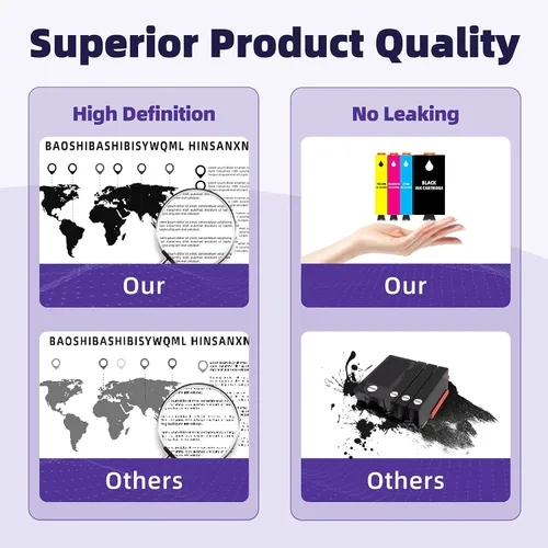 Vista 7 de Paquete combinado de cartuchos de tinta 60XL remanufacturados de repuesto para HP Ink 60 XL 60XL compatible con Deskjet D2530 D2545 F2430 F4440 Envy