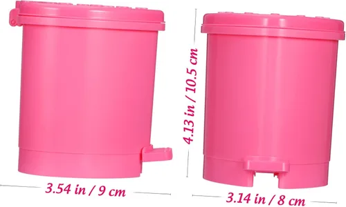 Vista 2 de NUOBESTY Mini papelera de escritorio pequeña con tapa pequeña