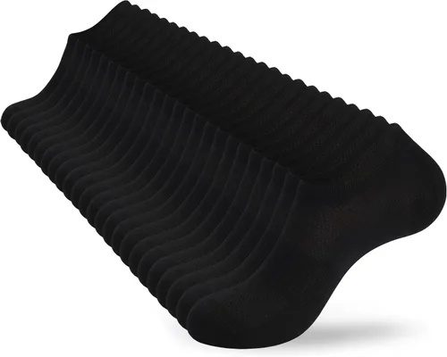 Vista 8 de ATBITER 12 pares de calcetines invisibles para mujer, tobillo bajo 12 pares-6blanco+6negro