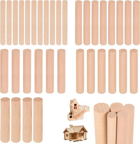 Vista 10 de Listones de madera para manualidades, múltiples artículos y múltiples opciones, tiras de madera sin terminar, madera precortada, para manualidades