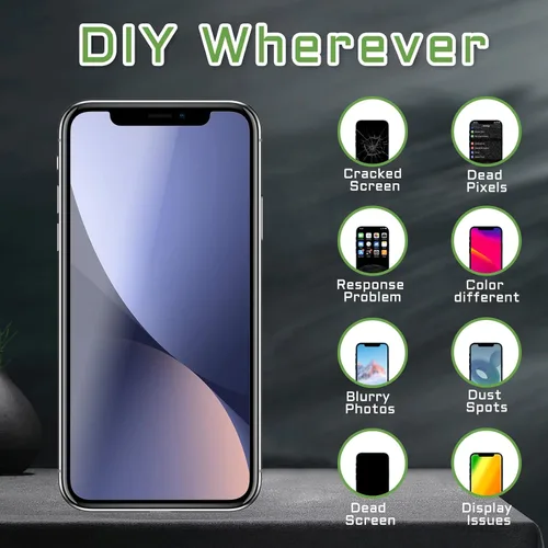 Vista 5 de [OLED] para iPhone Xs Max Reemplazo de pantalla de 6.5 pulgadas con altavoz frontal Sensor de proximidad OLED 3D pantalla táctil digitalizador