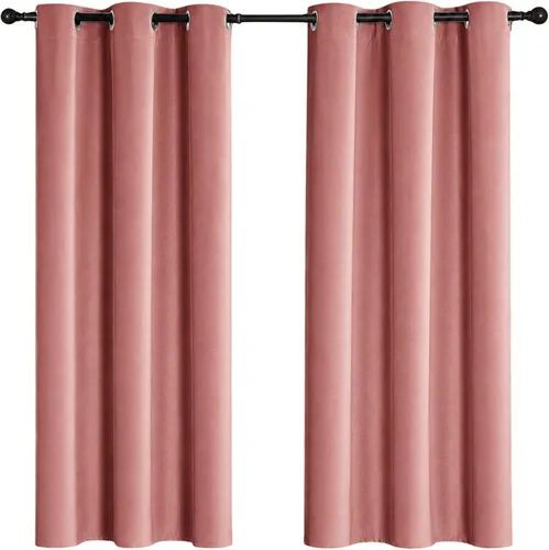 Vista 32 de Cortinas opacas para oscurecer la habitación, con aislamiento térmico, cortinas opacas con ojales para puertas y ventanas de poliéster