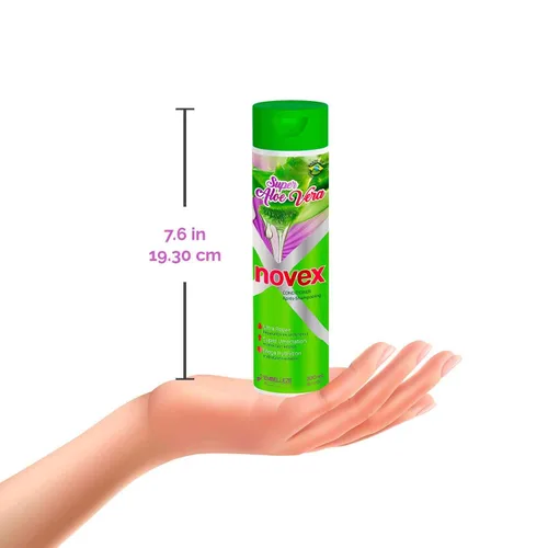 Vista 3 de NOVEX Acondicionador Super Aloe Vera - Infundido con aloe vera orgánico, fórmula vegana para suavidad y reparación del tratamiento acondicionador