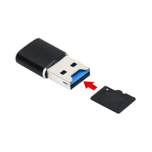 Vista 2 de CY Mini tamaño USB 3.0 a Micro SD SDXC lector de tarjetas TF con micro USB 5pin OTG adaptador para tableta / teléfono celular