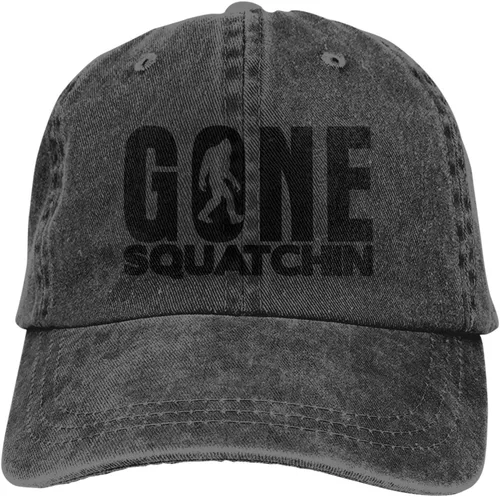 Vista 7 de Gone Squatchin - Gorra de béisbol unisex clásica vintage para hombre y mujer Negro