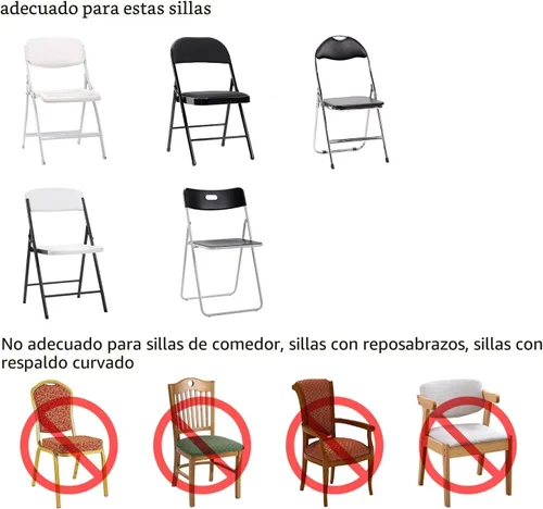 Vista 7 de Funda de silla Peomeise plegable, de elastano elástico para bodas, fiestas, banquetes, eventos