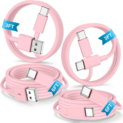 Vista 20 de Cabepow Cable USB tipo C [3 unidades de 1 pie] USB A tipo C de nailon trenzado de alta calidad de 1 pie de largo, de carga rápida para Samsung