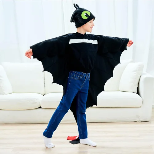 Vista 3 de Capa de dragón para niños disfraz de una pieza para Halloween