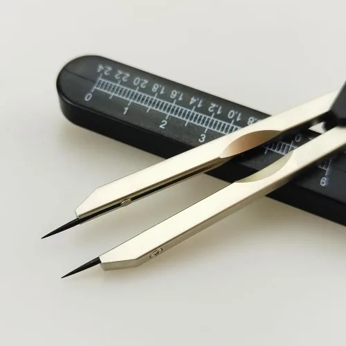 Vista 3 de calibrador ECG EKG negro, regla para redacción de divisor de electrocardiograma Calibre de ECG de acero inoxidable para una medición precisa
