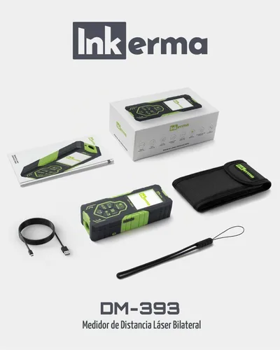 Vista 8 de Laser Measurement Tool, Inkerma Bilateral Laser Distance Meter,Rechargeable Laser Measure with Color Backlit LCD Display, Angle Sensor, Pythagorean
