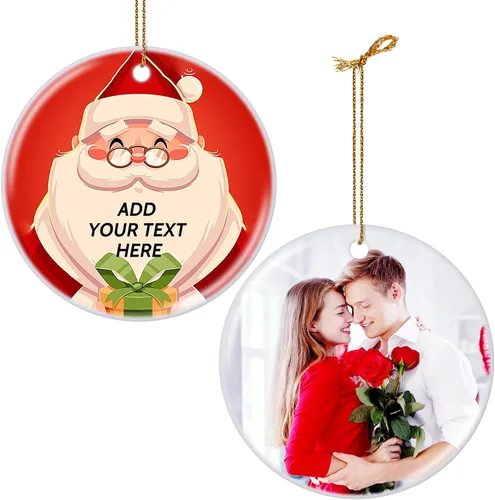 Vista 9 de Adornos con nombre de letra para árbol de Navidad, adornos de Navidad personalizados 2025, adornos de nombre inicial personalizados, decoraciones