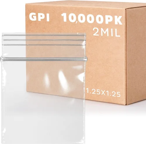Vista 22 de GPI - Paquete de 100 bolsas de plástico transparente con cremallera de 1 x 1 pulgada de grosor, bolsas de plástico transparente con cierre