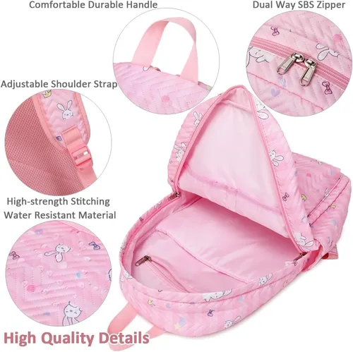 Vista 5 de Meisohua Mochila para niñas y escuelas primarias, mochila escolar para niños, bolsas escolares ligeras para niñas y niños
