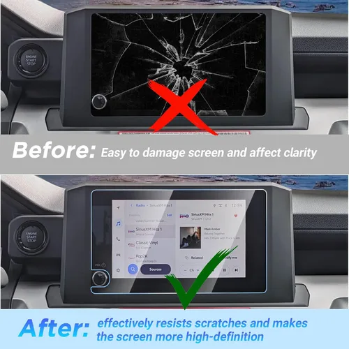 Vista 5 de Protector de pantalla HD para Toyota Tacoma 2024-2026/4Runner 2025-2026 Only for 8-Inch Screen, HD Glass, Sensitive Touch, 9H Hardness, Scratch