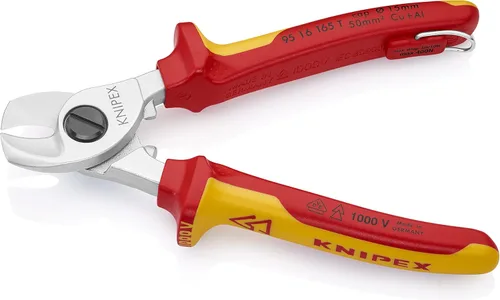 Vista 3 de KNIPEX Tools 95 16 165 T - Tijeras de cable aisladas de 1000 V, accesorio atado, 6-1/2