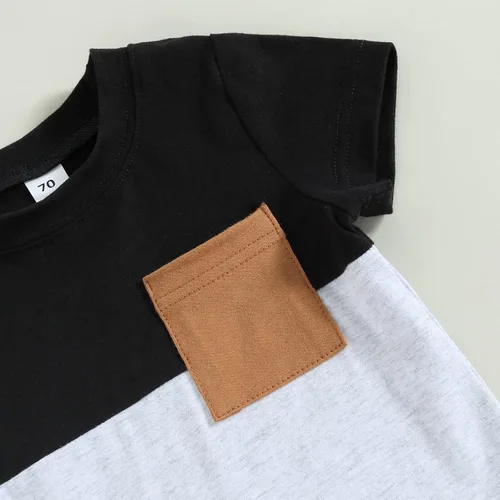 Vista 47 de Conjunto de camiseta de manga corta para bebé niño y niña, camiseta de manga corta, pantalones cortos casuales, ropa para recién nacidos, 6, 12, 18