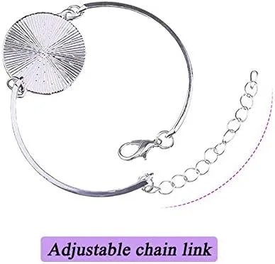 Vista 4 de NA Bidon France Grotte Saint-Marcel Womens Bracelet Crystal Glass Charm Silver Metal Adjustable Bracelet Travel Souvenirs Gifts for Girls