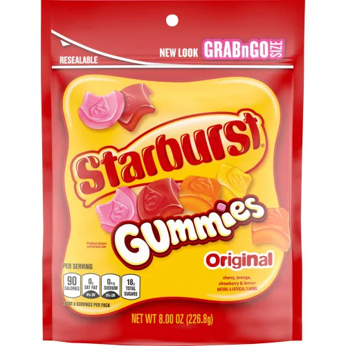 Vista 9 de STARBURST FaveREDS Minis - Caramelos masticables de frutas, 8 onzas (paquete de 8) - Delicioso Starburst, mini caramelo a granel, caja a granel