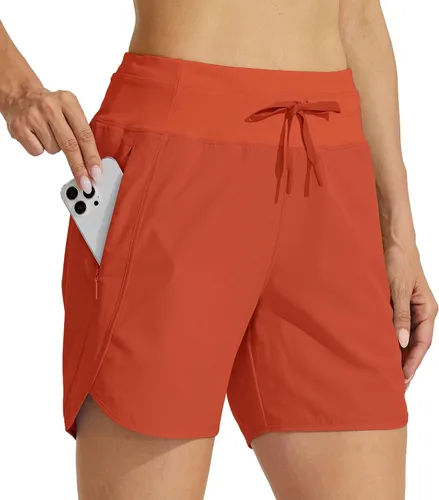 Vista 19 de Willit - Pantalones cortos deportivos de mujer para correr, 5 pulgadas, de secado rápido, para entrenamiento, senderismo, cintura alta, activos