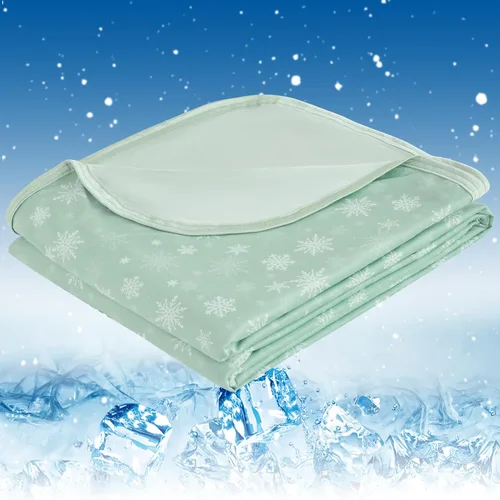 Vista 33 de OIGAE Manta refrescante para personas que duermen con calor – Manta fría de verano suave y ligera para sudores nocturnos, perfecta para cama, sofá