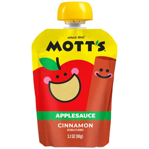 Vista 10 de Mott's Puré de manzana y canela, bolsas transparentes de 3.2 onzas, paquete de 20