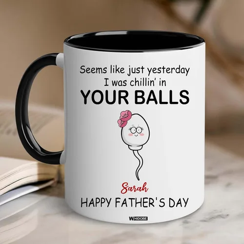 Vista 2 de WHIDOBE Taza personalizada para papá (1 niño) taza personalizada de 11 oz 15 onzas para papá de niños, regalo divertido para el día del padre