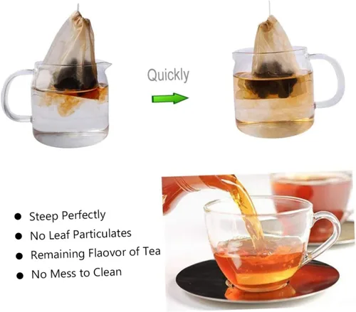 Vista 7 de 300pcs Bolsas de filtro de té Accesorios de té Bolsa de filtro de café Bolsa de té Bolsa de filtro de té