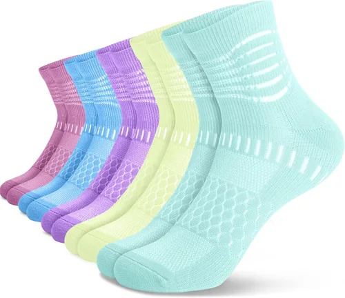 Vista 14 de IRAMY Calcetines de compresión de tobillo Coolmax para mujeres y hombres, calcetines que absorben la humedad, alivio de la fascitis plantar, 3/5