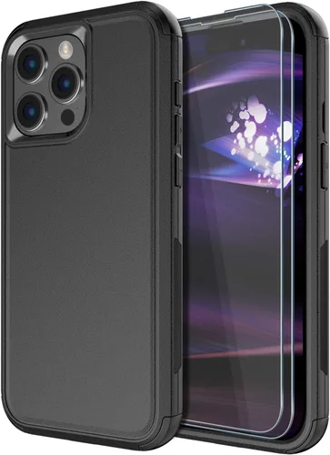 Vista 41 de Diverbox Funda para iPhone 15 Plus [a prueba de golpes] [a prueba de caídas] [protector de pantalla de vidrio templado], funda de protección