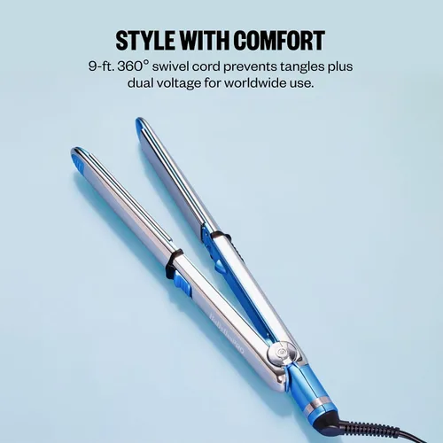 Vista 6 de BaBylissPRO Nano Titanium Prima Ionic Hair Straightener - Plancha plana profesional y rizador en uno para estilistas, herramienta de peinado