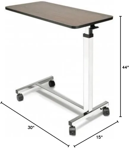 Vista 2 de Lumex Everyday GF8902 - Mesa de cama con ruedas, altura de 28-44 pulgadas