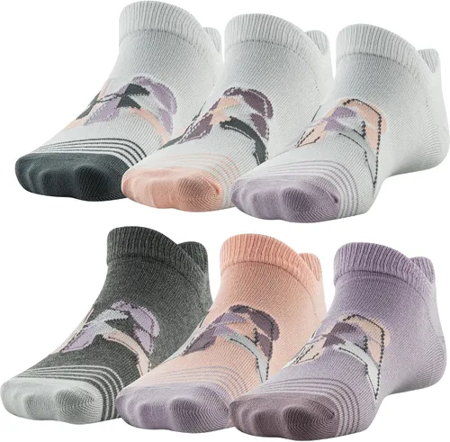 Vista 62 de Under Armour Calcetines ligeros invisibles Essential 2.0 para niños (paquete de 6)