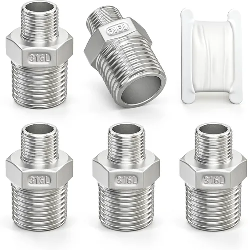 Vista 20 de TAISHER 10 pezones hexagonales 316L, montaje de tubería 3/8 "macho NPT
