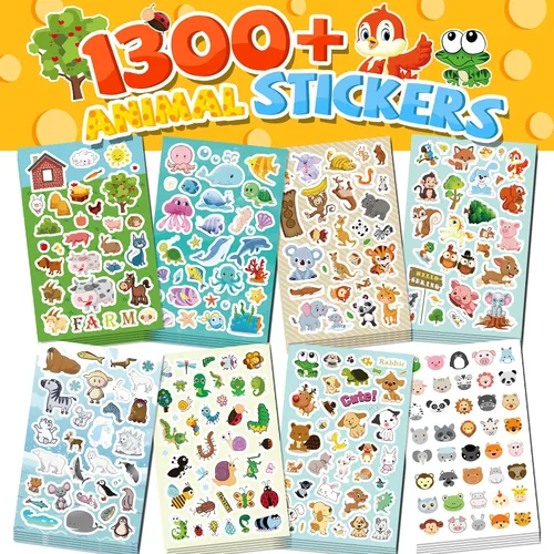 Vista 12 de Sinceroduct - Calcomanías de animales para niños, más de 1800 calcomanías Animal-01