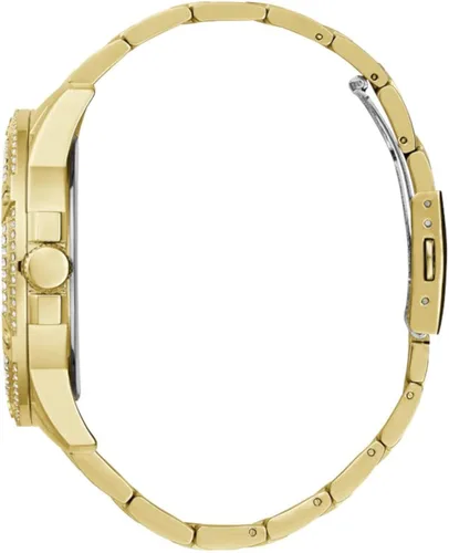 Vista 9 de GUESS US - Reloj de corte con diamantes de imitación plateados para hombre, plateado