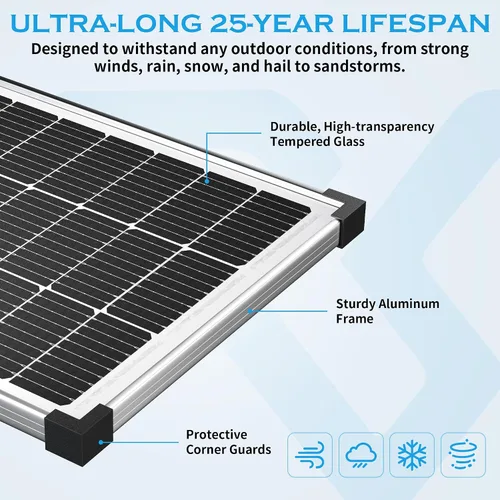 Vista 8 de Voltset - Kit de panel solar de 100W: Mantenedor de cargador de batería solar monocristalino de 12 voltios con controlador PWM de 20A - Cargador