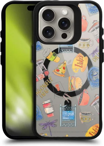 Vista 151 de Head Case Designs Gilmore - Funda negra a prueba de golpes con diseño de dibujos animados para niñas con licencia