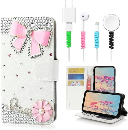 Vista 10 de Bling SSBLDwCPSeries-16 - Funda de piel con tapa y protector de cable, diseño 3D