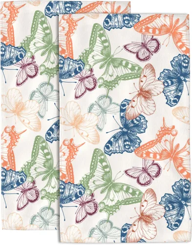 Vista 12 de Juego de 2 toallas de mano bohemias de primavera para baño, toallas de baño de mano, suaves, absorbentes, toallas decorativas para baño, cocina