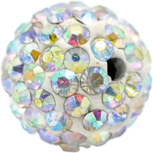 Vista 48 de Bolas de discoteca de 0.394 in de cuentas de arcilla de cristal checo Shamballa pavimenta calidad premium