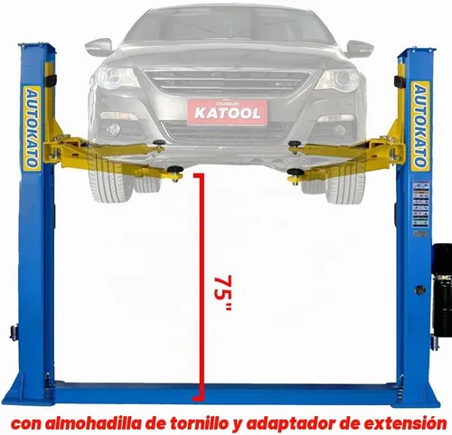 Vista 9 de KATOOL 11000 libras 4.0HP Elevador de dos postes para automóvil para hogar/taller/garaje Elevador de dos postes Elevador de automóvil Elevador