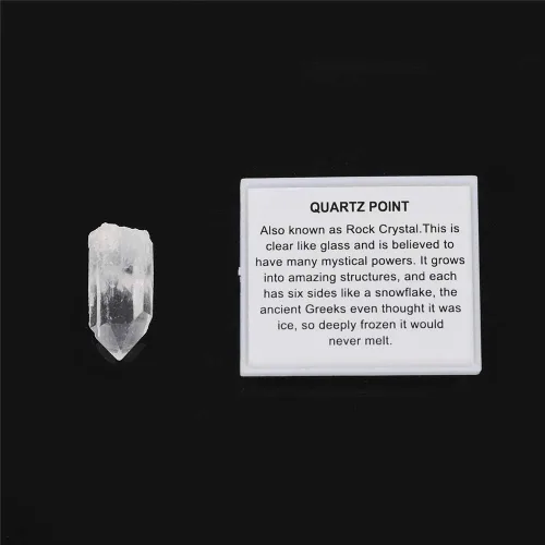 Vista 2 de Juego de 4 cajas de piedra preciosa natural, caja de exhibición irregular de cristal y minerales, Cristal