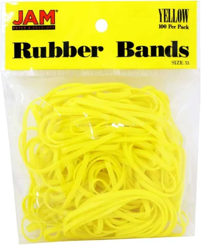 Vista 42 de JAM PAPER Bandas de goma coloridas, tamaño 33, bandas elásticas blancas, 100/paquete Blanco
