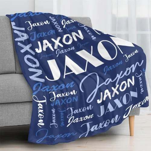 Vista 3 de Dr.TOUGH Mantas y mantas personalizadas con nombre, manta personalizada con nombre, manta personalizada para niños y adultos, manta de franela