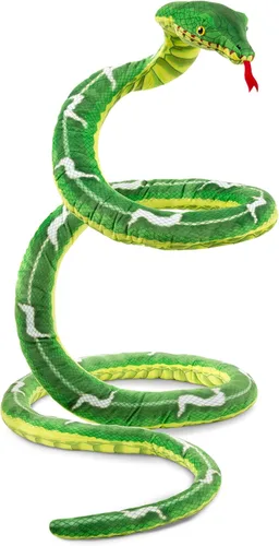 Vista 9 de Melissa & Doug – Gigante Boa Constrictor– Animal de peluche realista serpiente (más de 14 pies de largo)