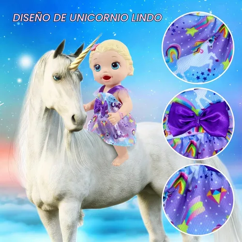Vista 2 de ARTST Alive - Ropa de bebé, 7 juegos de ropa de muñeca de bebé, accesorios de vestido, traje de baño para muñecas de 10 a 12 pulgadas, niñas