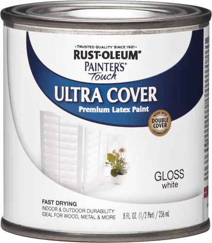 Vista 61 de Rust-Oleum 1976502 Painter's Touch - Pintura de látex, cuarto de galón, negro plano, 32 onzas líquidas, (paquete de 1)