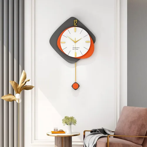 Vista 8 de FLEBLE Relojes de pared modernos para decoración de sala de estar, reloj de pared decorativo grande, funciona con pilas, para dormitorio, oficina