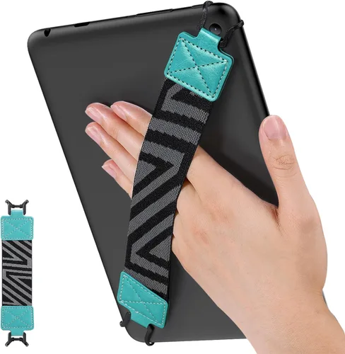 Vista 10 de MoKo Correa de mano de seguridad para tablet de 9 a 11 pulgadas, iPad/IP-ad Pro/iPad Air/Kindle Fire HD/Samsung, correa de mano versátil de alta