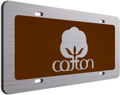 Vista 19 de Placa de matrícula decorativa de algodón blanco - 6"x12" de aluminio cepillado, etiqueta novedosa para exhibición en parachoques delantero
